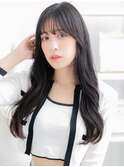 黒髪アースカラー韓国風巻きレイヤーロングh3上尾20代30代40代
