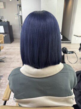 アジールヘア 所沢プロペ通り店(agir hair) ブルーシルバーイメチェンブルーブラックケアブリーチ所沢
