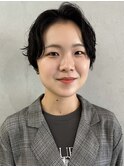 ハンサムショートパーマニュアンスパーマ