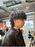 ウルフパーマ波巻きツイストスパイラルケアパーマ