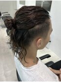 大分メンズ骨格矯正カット刈り上げマンバンヘアスパイラルパーマ