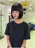 ワンレンボブ×オフブラック