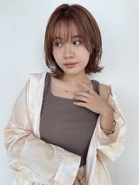 シェル 津山の手店(shel)&nbsp;大人可愛い秋カラーレイヤーブリーチなしグレージュ大人可愛い
