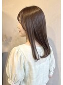 【モテ髪】透明感グレージュ × うるツヤ毛先ワンカール