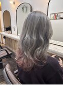 シルバー×レッドピンク