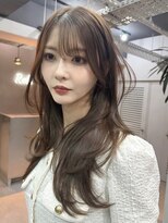 レブ 四条烏丸(Reb,)&nbsp;京都レイヤーカットショコラブラウン面長韓国ヘア大人可愛い