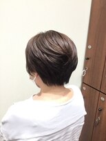 アクセ 束感ショート艶カラーグラデーションカラー白髪ぼかしハイライト