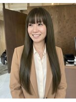 零秒女髪 千里丘店&nbsp;艶髪が映える大人の上品セミロングヘア髪質改善美髪艶カラー艶感