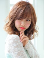 エルメ なんばマルイ(HELME)&nbsp;厚めバンク☆チェリーレッド☆『モテ愛されラブリーボブ』