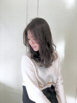 ピエドプールポッシュ(PiED DE POULE POCHE)&nbsp;透けるダークグレージュなセミロング