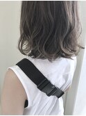 透け感ダークベージュ×こなれボブ♪