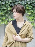 小顔に見えるフレンチアッシュブラウン