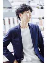 クレスト 近江八幡店(CREST)&nbsp;マッシュツーブロックメンズパーママッシュウルフメンズカット