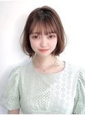 ボブウルフ外国人風カラー韓国ツヤカラー透明感20代30代40代銀座