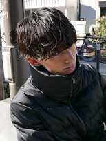 ツイストスパイラルメンズマッシュツーブロック束感メンズパーマ