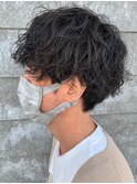 波巻きパーマツイストスパイラルパーママッシュメンズパーマ