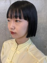 セル(CELL)&nbsp;マチルダボブ　切りっぱなしボブ　ワイドバング　黒髪