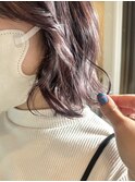 ニュアンスカラー　透明感カラー　ミックス巻き　ボブ