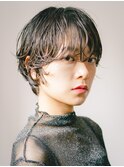 ショートボブとワンカールパーマ　2