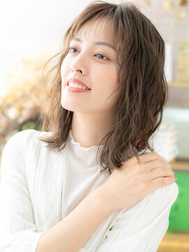 カバーヘア ブリス 大宮西口(COVER HAIR bliss) 抜け感ウェットヘア小顔波巻きエアリーミディc4大宮20代30代40代