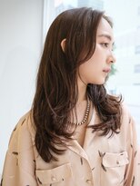レイヤーカット/レイヤーカットロング/ベージュ/顔周りレイヤー