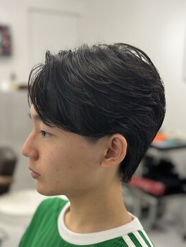 バース 梅田中崎町店(BIRTH) ニュアンスパーマセンターパートワンカールパーマ韓国メンズ