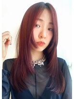 トリッカ シブヤ(TRICCA SHIBUYA)&nbsp;【オツ　渋谷】段カット/レッドカラー/艶カラー/髪質改善/