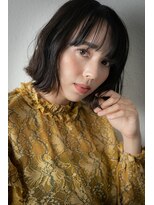 モッズヘア 上尾西口店(mod's hair) シースルーバング切りっぱなし抜け感外ハネボブv上尾20代30代