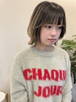 ウル(uLu.)&nbsp;【くびれヘア】ブリーチ/バレイヤージュカラー/グレージュ