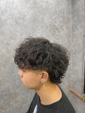 ライズトーキョー 土浦店(RISE TOKYO) メンズミニウルフ×波巻きパーマ