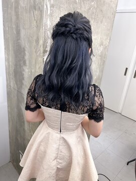 キング(K!ng) 縮毛矯正髪質改善ハイライトレイヤーカット枚方美容室エクステ