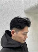 オールバックパーマ