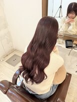 リンクヘアー(Link hair)&nbsp;ブリーチなしピンクカラー×韓国風艶巻き