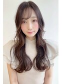 韓国風くびれレイヤー×透明感ラベンダーグレージュ