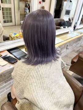 ネオリーブ チロル 横浜西口店(Neolive CiroL.) ブリーチしてても艶髪に◎ハイトーンラベンダー 髪質改善カラー