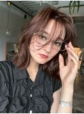 ウルフレイヤー顔周りレイヤーウルフカットおくれ毛_F20966