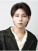 ツーブロックショートセンターパートニュアンスパーマ韓国