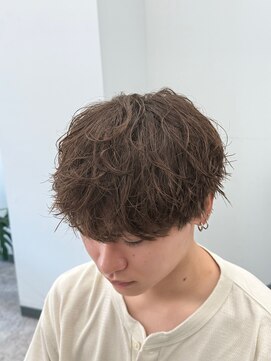 コンマ(,) perm ×clear brown