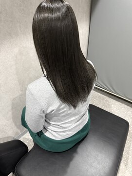 髪質改善×オリーブグレー