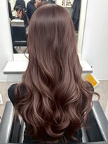 ロイオブジゼル(roi of GiseL)&nbsp;レイヤー 韓国 顔周りカット 前髪 ショコラブラウン 透明感