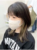 くびれレイヤークラゲウルフハイライト前髪あり◎20代~50代