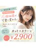 【育成応援価格/時間帯限定】Jr.スタイリスト担当◆カットカラー 2900円
