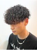 ツイストスパイラルパーマ/メンズ/眉毛/短髪/フェザーパーマ