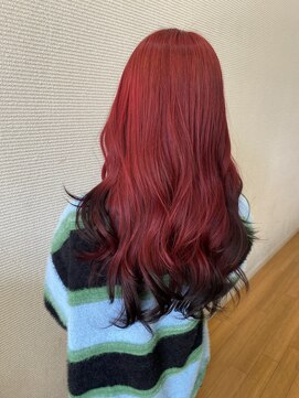 アペル(APPEL) レッドグラデーションロング