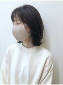 ウルフボブ × グレージュ