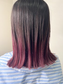 イーストハムヘッドショップ(EAST HAM head shop) デザインカラー/裾カラーピンク