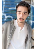 イオ 本厚木(io)&nbsp;七三かきあげメンズカットビジネス黒髪ニュアンスパーマ