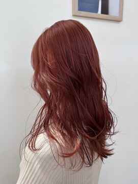 ヌークバイラヴェスト 四日市(neuk by lovest) アプリコットピンク×ふわふわロング