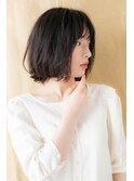 黒髪アッシュブラック外ハネ美髪くびれボブ309X大宮20代30代40代