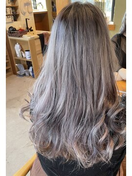 ヘアメイク デザート(HAIR MAKE DESART) ピンクラベンダー＆色落ちホワイトブリーチ